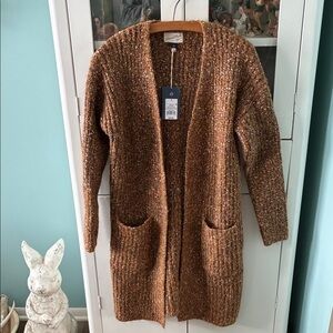 Universal Thread sz S Cozy Brown Cardigan Sweater Wool Blend NWT